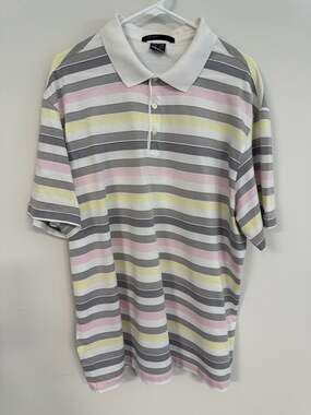 Nike Tiger Woods Collection Dri-Fit Striped Polo Shirt XXL